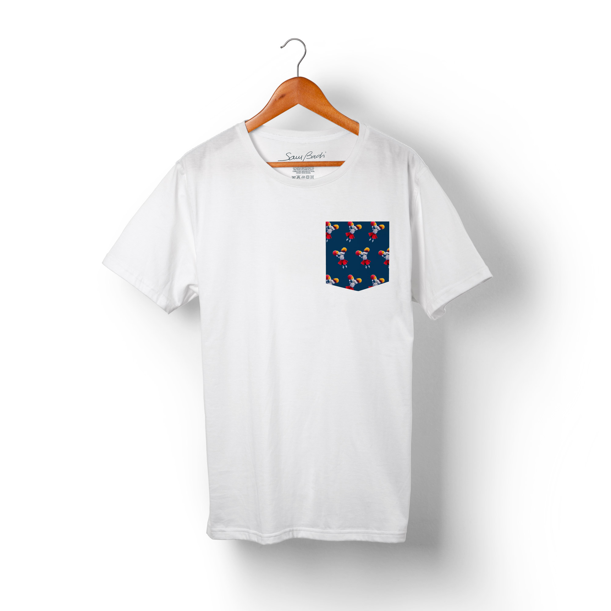 Pocket tee Maglietta con taschino niu pon dog bulscit econyl aquafil cooperativa alice sartoria sanvittore